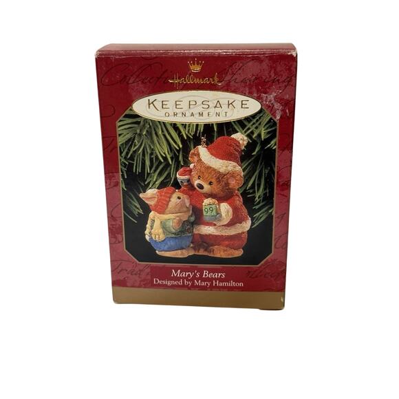 Hallmark Keepsake Christmas Oranament 1999 Mary’s Bears Bunny And Bear - Picture 2 of 7